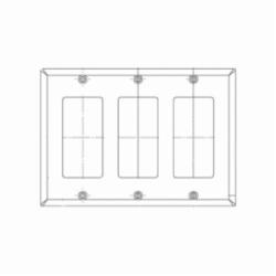 LEV 80411-W 3G WHT WALLPLATE