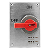 HUBBELL HBLDS3SSRCP DISCONNECT COVER, STAINLESS STEEL, 30A, LED PHASE, 4X
