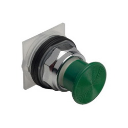 Schneider Electric 9001KR24G 30MM MUSHROOM OPERATOR GREEN,30mm Round,600V,Green,K,NEMA 1/2/3/3R/4/6/12/13,No Contact Blocks,Panel,Pushbutton,Screw-On Plastic Mushroom with Set Screw (35mm),UL File Number E42259 CCN NKCR - CSA File Number LR24590 Class 3211-03 - CE Marked,Water tight, Dust tight and Oil tight (Indoor/Outdoor),chromium plated metal,unmarked,momentary,non illuminated push-button