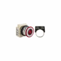 Schneider Electric 9001KR9P1R PUSHBUTTON OPERATOR 30MM TYPE K +OPTIONS,30mm Round,600V,K,NEMA 1/2/3/3R/4/6/12/13,No Contact Blocks,Panel,Pushbutton,Red,Screw-On Plastic Mushroom (41mm),UL File Number E42259 CCN NKCR - CSA File Number LR24590 Class 3211-03 - CE Marked,Water tight, Dust tight and Oil tight (Indoor/Outdoor),chromium plated metal,unmarked,illuminated push-button,maintained