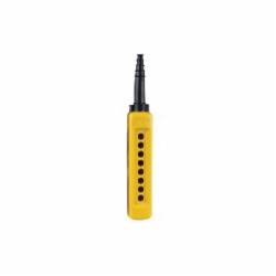 Schneider Electric XACA08H7 PENDANT STATION ENCLOSURE,8-hole,Double insulated,EN/IEC, UL, CSA,Harmony,IP65 conforming to IEC 60529,Pendant control station,Polypropylene,Rubber sleeve with stepped entry,Yellow (background), Black (marking)