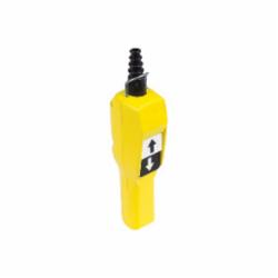 Schneider Electric XACA205 PENDANT STATION 600VAC 10A XAC +OPTIONS,(2) Pushbuttons (Up/Down Arrows),(2) Pushbuttons (Up/Down Arrows),1 N.O./1 N.C. (per Operator),10A,600V,For control of single-speed hoist motors,Harmony,NEMA 4/4X,Pistol Grip Pendant Station,Screw Clamp,Water tight, Dust tight and Corrosion Resistant (Indoor/Outdoor),Yellow Polypropylene