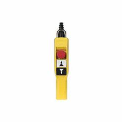 Schneider Electric XACA2073 PENDANT STATION 600VAC 10A XAC +OPTIONS,(2) Pushbuttons (Up/Down Arrows),10A,2 N.O. Staggered (per Operator) - 1 N.C. (for E-Stop),600V,Harmony XAC,IP65 IEC 60529,Pistol Grip Pendant Station,Screw Clamp,Water tight, Dust tight and Corrosion Resistant (Indoor/Outdoor),Yellow Polypropylene,double insulated,with mechanical interlocking