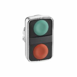 Schneider Electric ZB4BA7340 METAL FLUSH TWO BUTTON PILOT GREEN/RED UNMARKE,(1)Green - (1)Red Unmarked,22mm Rectangular,Dual Button (2)Flush,Harmony,Momentary,Non-Illuminated,Pushbutton Operator,UL Listed File Number E164353 CCN NKCR - CSA Certified File Number LR44087 Class 321103 - CE Marked