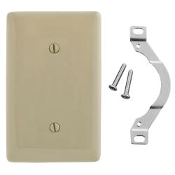 HUBW NP14I WALLPLATE, 1-G, STRP MT BLANK