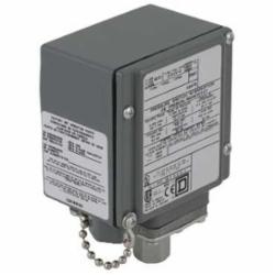 Square D 9012GDW25 PRESSURE SWITCH 480VAC 10AMP G +OPTIONS,-10...185 deg.F,0.25 inch 18 NPTF conforming to UL 508,0.5 inch NPT conduit entrance,120 operating cycles per minute (max),150 psi,3...150 psi,DPDT (isolated),Fixed Differential,NEMA 4/4X/13,Pressure Switch,Single Stage,UL, CSA, IEC, CE-marked,Water tight, Dust tight, Oil tight and Corrosion Resistant (Indoor/Outdoor),air-hydraulic oil (-40...250 deg.F)-non-corrosive liquids-non-corrosive gas