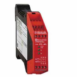 Schneider Electric XPSAFL5130 SAFETY RELAY 300V 2.5A PREVENTA,24 V,3 LED Indicators -14 to 130 Degrees F,3 N.O. (Instantaneous),35 mm symmetrical DIN rail,EN 954-1 Category 3,Preventa,Preventa Safety automation,for emergency stop, switch and safety light curtain monitoring,monitoring of electro-sensitive protection equipment (ESPE)-multiple emergency stop monitoring 2-channel wiring-emergency stop with 2 NC contacts monitoring 2-channel wiring-emergency stop monitoring 1-channel wiring-monitoring of a movable guard,Preventa safety module,Terminal Block (non-removable) Screw Clamp