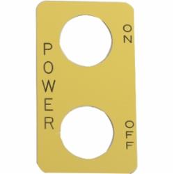 Schneider Electric 9001SKN211 PENDANT STATION LEGEND PLATE 30MM SKYP,Harmony,POWER ON/OFF,SKRU1 through SKRU11