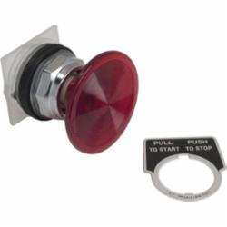 Schneider Electric 9001KR9R21 PUSHBUTTON OPERATOR 30MM TYPE K +OPTIONS,30 mm,AC15 - DC13,Harmony,NEMA 1/2/3/3R/4/6/12/13,No Contact Blocks,Panel,Pushbutton,Red,Screw-On Plastic Mushroom (57mm),UL File Number E42259 CCN NKCR - CSA File Number LR24590 Class 3211-03 - CE Marked,Water tight, Dust tight and Oil tight (Indoor/Outdoor),chromium plated metal,unmarked,maintained