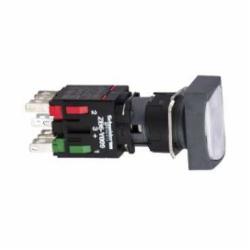 Schneider Electric XB6DW1B5B PUSHBUTTON 240VAC 1.5AMP XB6 +OPTIONS,1 NO + 1 NC,12/24V 240VAC,16 mm,5A,AC15 - DC13,Harmony XB6,LED,integral LED,NEMA 4/4X/12,Panel,Quick Connect,UL Listed File Number E164353 CCN NKCR - CSA Certified File Number LR44087 Class 321103 - CE Marked,Water tight, Dust tight and Corrosion Resistant (Indoor/Outdoor),complete illuminated push-button,complete illuminated push-button,plastic,slow-break,spring return