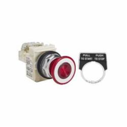 Schneider Electric 9001KR9P35LRRH13 PUSH BUTTON 600VAC 10A 30MM T-K,1 NO - 1 NC,10A,30mm Round,600V,AC15 - DC13,K,NEMA 1/2/3/3R/4/6/12/13,Panel,Pushbutton,Red,Screw Clamp,Screw-On Plastic Mushroom (41mm),UL File Number E42259 CCN NKCR - CSA File Number LR24590 Class 3211-03 - CE Marked,Water tight, Dust tight and Oil tight (Indoor/Outdoor),chromium plated metal,unmarked,illuminated push-button,maintained