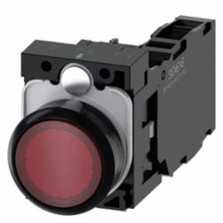 S-A 3SU11020AB201FA0 ILLUMINATED PUSHBUTTON. RED