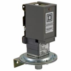 Square D 9012GNG1 PRESSURE SWITCH 480VAC 10AMP G +OPTIONS,-10...185 deg.F,0.2...10 psi,0.25 inch 18 NPTF conforming to UL 508,0.5 inch NPT conduit entrance,10 psi,120 operating cycles per minute (max),Fixed Differential,General Purpose (Indoor),NEMA 1,Pressure Switch,SPDT (isolated),Single Stage,UL, CSA, IEC, CE-marked,air-non-corrosive gas-non-corrosive liquids-hydraulic oil (-40...250 deg.F)