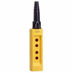 Schneider Electric XACB04 4 BUTTON PENDANT W/O KO IN BASE,4 cut-outs,EN/IEC, UL, CSA,Glass reinforced polyester,Harmony,Harmony XAC,IP65 IEC 60529,Pendant control station,Yellow,double insulated