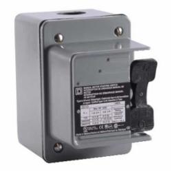 Square D 2510KW1B MANUAL SWITCH 600VAC K+OPTIONS,0.75 NPT (bottom) Screw Clamp,1-Phase,2HP@115/230VAC - 3HP@460/575VAC,2P,30A,600VAC/230VDC,K,NEMA 4,Non-Reversing Manual Switch,Provides manual ON/OFF control of single or three phase AC motors where overlo