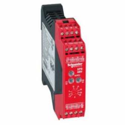 Schneider Electric XPSABV1133P Safety relay for e-stop, guards, 24 Vdc,24 V DC,35 mm symmetrical DIN rail,BG, CSA, UL, EN 1088/ISO 14119, EN/IEC 60204-1, EN/IEC 60947-5-1, EN/ISO 13850,IP20 conforming to EN/IEC 60529, IP40 conforming to EN/IEC 60529,Preventa,Preventa Safety automation,for emergency stop and switch monitoring,Preventa safety module,captive screw clamp terminals,relay instantaneous opening 2 NO, relay time delay opening 1 NO