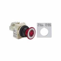 Schneider Electric 9001SKR9P1RH13 PUSHBUTTON 120VAC 30MM SK +OPTIONS,1 NO - 1 NC,10A,30mm Round,600V,AC15 - DC13,Illuminated,K,NEMA 1/2/3/3R/4/4X/6/12/13,Panel,Pushbutton,Screw Clamp,UL File Number E42259 CCN NKCR - CSA File Number LR24590 Class 3211-03 - CE Marked,Water tight, Dust tight, Oil tight and Corrosion Resistant (Indoor/Outdoor),black plastic,unmarked,illuminated push-button,maintained