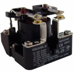 Square D 8501CO7V04 RELAY 600VAC 5AMP TYPE C +OPTIONS,-22...122 deg.F,1-Phase,2 NO DPST,277 Vac@60Hz,30A,AC Rated,Panel Mount,Screw Clamp,Suited for controlling small single phase motors and other light loads such as electric heaters, pilot lights or audible signals.,UL Listed File E78351 CCN NLDX - CSA Certified File 209683 Class 3211 04 - CE Marked