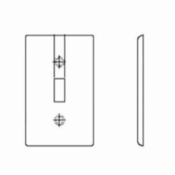 LEV 88003 1G WHT DPLX RCPT PLATE