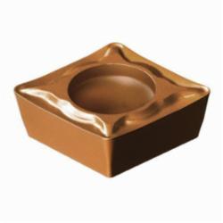 Sandvik Coromant Turning Insert, Series: CoroTurn® 111, CPMT Insert, C-80 deg Diamond, 4 mm Maximum Depth of Cut, 3/8 in Inscribed Circle, 0.1562 in Thickness, 0.3807 in Length, UM Chipbreaker, 0.0156 in Corner Radius, 0.1732 in Hole Dia, Manufacturer's Grade: 1125, ANSI Code: CPMT 3(2.5)1-UM 1125, ISO Code: CPMT 09 T3 04-UM 1125, 80 deg Included Angle, 11 deg Relief Angle, Neutral Hand, Carbide, PVD Coated, Material Grade: M