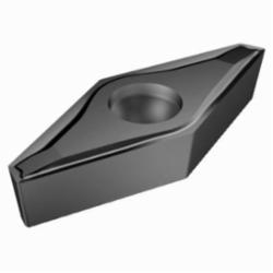 Sandvik Coromant Turning Insert, Basic Shape Positive, Series: CoroTurn® 107, VCEX Insert, V-35 deg Diamond, 3 mm Maximum Depth of Cut, 1/4 in Inscribed Circle, 1/8 in Thickness, 0.4358 in Length, F Chipbreaker, 0.0007 in Corner Radius, 0.1102 in Hole Dia, Manufacturer's Grade: 1105, ANSI Code: VCEX 22(00)R-F 1105, ISO Code: VCEX 11 03 00R-F 1105, 35 deg Included Angle, 7 deg Relief Angle, Right Hand, Carbide, PVD Coated, Material Grade: S