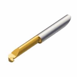 Sandvik Coromant Grooving Tool/Insert, Series: CoroTurn® XS, CXS-xxG Insert, 0.0307 in Cutting Width, 0.0314 in Maximum Depth of Cut, 0 deg Lead Angle, 0.002 in Corner Radius, Positive Rake, 1.1409 in Length, Manufacturers Grade: 1025, ANSI Code: CXS-04G078-4210R 1025, ISO Code: CXS-04G078-4210R 1025, Right Hand, Solid Carbide, PVD Coated, Material Grade: M/N/P/S