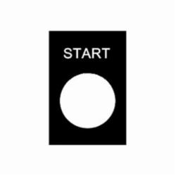 Schneider Electric ZB2BY2303 LEGEND PLATE,30mm x 40mm,Harmony,START,direct,labelling control units