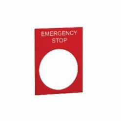 Schneider Electric ZB2BY2330 NAMEPLATE (E,30 x 40 mm,Black, white EMERGENCY STOP,Direct,Harmony,Labelling control units