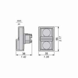 Schneider Electric ZB4BL7341 METAL FLUSH TWO BUTTON PILOT GREEN/RED I/O,(1)Green - (1)Red White I and White O,22mm Rectangular,Dual Button (1)Flush and (1)Extended,Harmony,Momentary,Non-Illuminated,Pushbutton Operator,UL Listed File Number E164353 CCN NKCR - CSA Certified File Number LR44087 Class 321103 - CE Marked