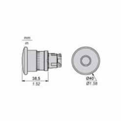 Schneider Electric ZB4BT2 MUSHROOM PB,22mm Round,Black Unmarked,Harmony,IP 65,Maintained - Push/Pull,Mushroom Button 40mm,NEMA 1/2/3/4/4X/13,Non-Illuminated,Pushbutton Operator,UL Listed File Number E164353 CCN NKCR - CSA Certified File Number LR44087 Class 321103 - CE Marked