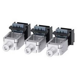 Sentron™ Box Terminal, 1-Wire 3-Poles 3-Piece, 14 to 3/0 AWG Conductor, For Use With: 3VA4, 3VA51 at 125 A Molded Case Circuit Breaker, 0.88 in Length, 0.72 in Width, Steel/Copper