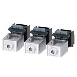 Sentron™ Wire Connector, 1-Wire 3-Poles, 14 to 1/0 AWG Conductor, For Use With: 3VA61, 3VA62 at 150/250 A Molded Case Circuit Breaker, 0.74 in Length, 0.72 in Width, Aluminum/Copper