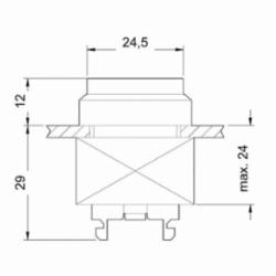 SIEMENS 3SB3001-0BA21 RD ILLUM RSD PBTN