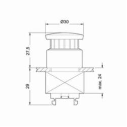SIEMENS 3SB3500-1DA31 YELLOW MUSH PB