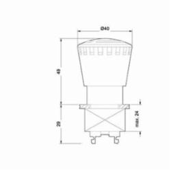 SIEMENS 3SB3500-1HA20 40MM RED MUSH PB