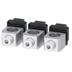 Siemens Wire Connector, 1-Wire 3-Poles, 1 AWG to 600 kcmil Conductor, For Use With: 3VA63 at 400 A, 3VA64 at 600 A Molded Case Circuit Breaker, 1.51 in Length, 1.57 in Width, 3.1 in Height, Aluminum/Copper