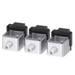 Siemens Box Terminal, 1-Wire 3-Poles, 1/0 AWG to 500 kcmil Conductor, For Use With: 3VA63 at 400 A, 3VA64 at 600 A Molded Case Circuit Breaker, 1.52 in Length, 1.57 in Width, Steel/Copper
