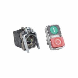 Schneider Electric XB4BW73731G5 METAL ILLUM FLUSH/PROJ TWO BUTTON COMPLETE GRE,(1)Green - (1)Red,1 NO - 1 NC,22mm Rectangular,Harmony,Momentary,Multiple Headed Pushbutton,NEMA 4X/13,Non-Illuminated,Screw Clamp,Water tight, Dust tight and Corrosion Resistant (Indoor/Outdoor)