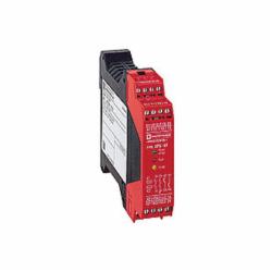Schneider Electric XPSBF1132P SAFETY RELAY 300V 2.5A PREVENTA,2 N.O. (Instananeous) 2 Solid State,24 V DC,3 LED Indicators -14 to 130 Degrees F,35 mm symmetrical DIN rail,EN 954-1 Category 4,Preventa,Preventa Safety automation,for electrical monitoring of two-hand control stations,monitoring two-hand control station and a foot switch,Preventa safety module,Terminal Block (removable) Screw Clamp