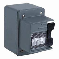Square D 2510FW2 MANUAL STARTER 277VAC,0.75 NPT (bottom) Screw Clamp,1-Phase,16A,1HP@115/230/277VAC - 0.75HP@115/230VDC,2P,600 Vac/250 Vdc,F,NEMA 4,Non-Reversing Manual Starter,Provides overload protection as well as manual ON/OFF control for small motors