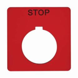 Schneider Electric 9001KN102RP 30MM LEGEND PLATE - STOP,30 mm,57 x 57 mm,Harmony 9001 SK-Harmony 9001 K,black STOP on red background,control and signalling units ? 30 mm,legend plate