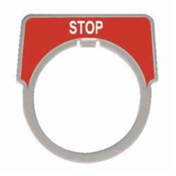 Schneider Electric 9001KN202 30MM LEGEND PLATE - STOP RED,-30 to +60 degrees C,30mm Round,4, 4X, 12, 13,Harmony,Labelling control unit functions