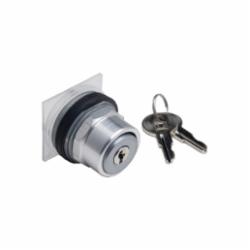 Schneider Electric 9001KR131 PUSHBUTTON OPERATOR 30MM TYPE K +OPTIONS,30mm Round,AC15 - DC13,K,Key Operated Pushbutton,NEMA 1/2/3/3R/4/6/12/13,No Contact Blocks,Panel,Pushbutton,UL File Number E42259 CCN NKCR - CSA File Number LR24590 Class 3211-03 - CE Marked,Water tight, Dust tight and Oil tight (Indoor/Outdoor),chromium plated metal,unmarked,key release,non illuminated push-button