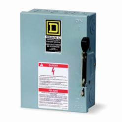 Square D D221N SWITCH FUSIBLE GD 240V 30A 2P NEMA1,240 Vac,30 A,General Purpose (Indoor),Lugs,NEMA 1,Single Throw,Single Throw Safety Switch,UL Listed File E2875,general duty,general duty,surface