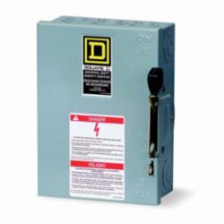 Square D D321N SWITCH FUSIBLE GD 240V 30A 3P NEMA1,240 Vac,30 A,General Purpose (Indoor),Lugs,NEMA 1,Single Throw,Single Throw Safety Switch,UL Listed File E2875,general duty,general duty,surface