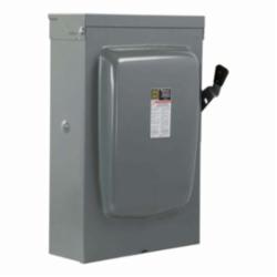 Square D D324NRB SWITCH FUSIBLE GD 240V 200A 3P NEMA3R,200 A,240 Vac,Galvannealed Steel,Lugs,NEMA 3R,Rainproof and Sleet/Ice proof (Indoor/Outdoor),Single Throw,Single Throw Safety Switch,UL Listed File E2875,general duty,general duty,surface