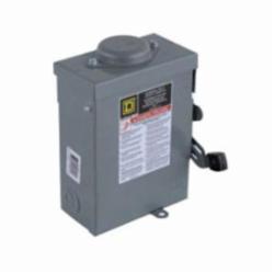 Square D DU221RB SWITCH NOT FUSIBLE GD 240V 30A 2P NEMA3R,240 Vac,30 A,Lugs,NEMA 3R,Rainproof and Sleet/Ice proof (Indoor/Outdoor),Single Throw Safety Switch,UL Listed File Number E2875,general duty,general duty,surface