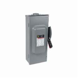 Square D H363RB SWITCH FUSIBLE HD 600V 100A 3P NEMA3R,100 A,600 V AC/DC,Galvannealed Steel,Lugs,NEMA 3R,Rainproof and Sleet/Ice proof (Indoor/Outdoor),Single Throw,Single Throw Safety Switch,UL Listed,heavy duty,heavy duty,surface
