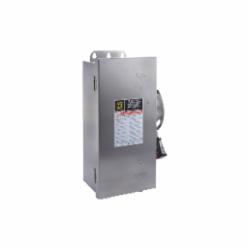 Square D HU362DS SWITCH NONFUSIBLE HD 60A 3P STAINLESS,304 Stainless Steel,600V,60A,Lugs,NEMA 3/3R4/4X/12,Non-Fusible,Rainproof, Dust tight and Corrosion Resistant (Indoor/Outdoor),Single Throw Safety Switch,UL Listed,heavy duty,surface