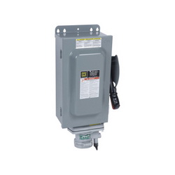 Square D HU362WA SW UNFUSED HD 60A NEMA1/APPLETON RECEP,3-Pole,50HP@480VAC - 60HP@600VAC,600VAC/250VDC,60A,General Purpose (Indoor),NEMA 1,Non-Fusible,Receptacle Switch,Receptacle for ACP6034BC Plug Appleton Powertite,Steel,UL Listed,surface